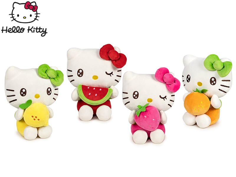 Kotek Hello Kitty z owocami 4 kolory - 16cm