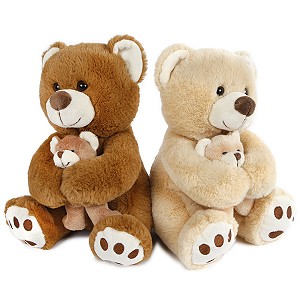 Miś z dzieckiem 2 kolory - 25cm Miś z dzieckiem 2 kolory - 25cm
