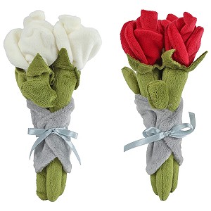 Bukiet Róż Kwiaty Pluszowe Róże 2 kolory - 22cm
