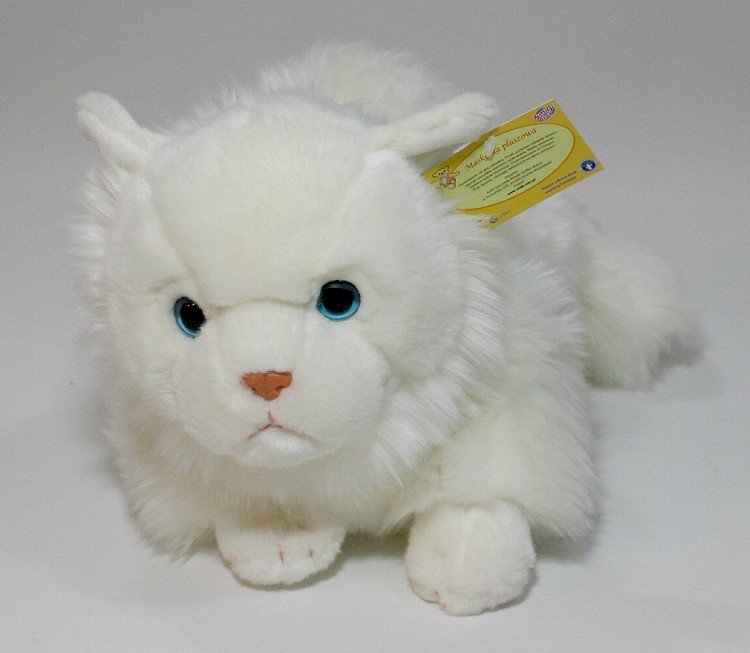 Biały Puchaty Kot Perski - 50cm