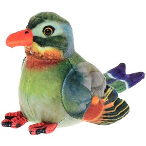 Ptak Timalia Chińska Zielony Ptaszek - 11cm