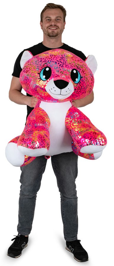 Kotek Pantera Gepard Różowa Gigant XXL - 70cm