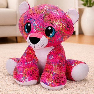 Kotek Pantera Gepard Różowa Gigant XXL - 70cm