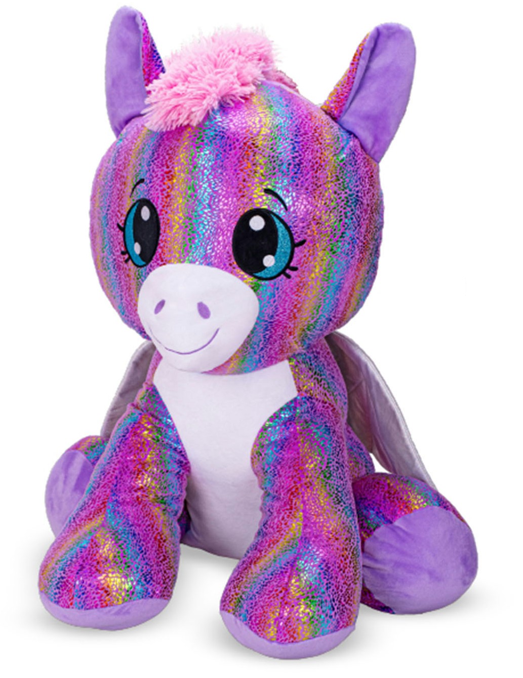 Konik Pegaz Błyszczący Jednorożec Gigant XXL - 70cm