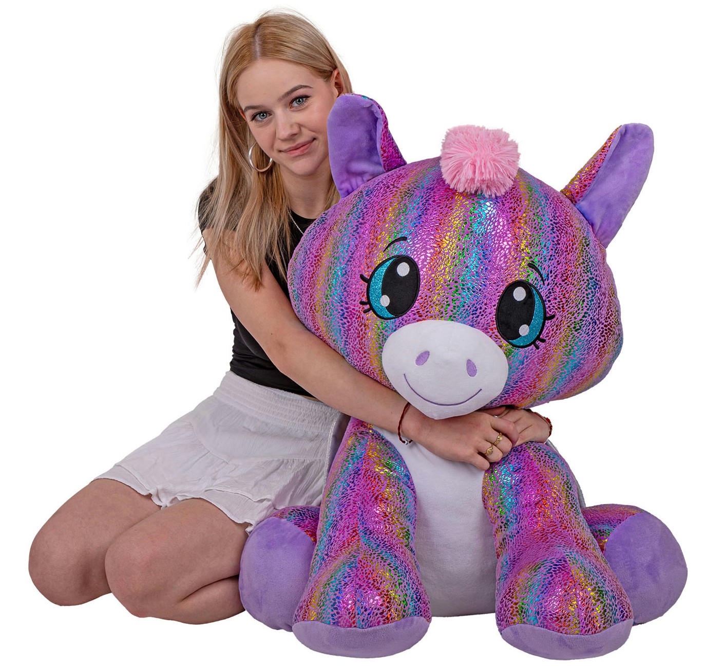 Konik Pegaz Błyszczący Jednorożec Gigant XXL - 70cm