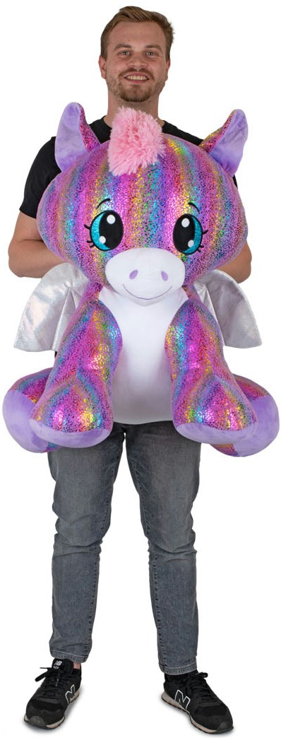 Konik Pegaz Błyszczący Jednorożec Gigant XXL - 70cm