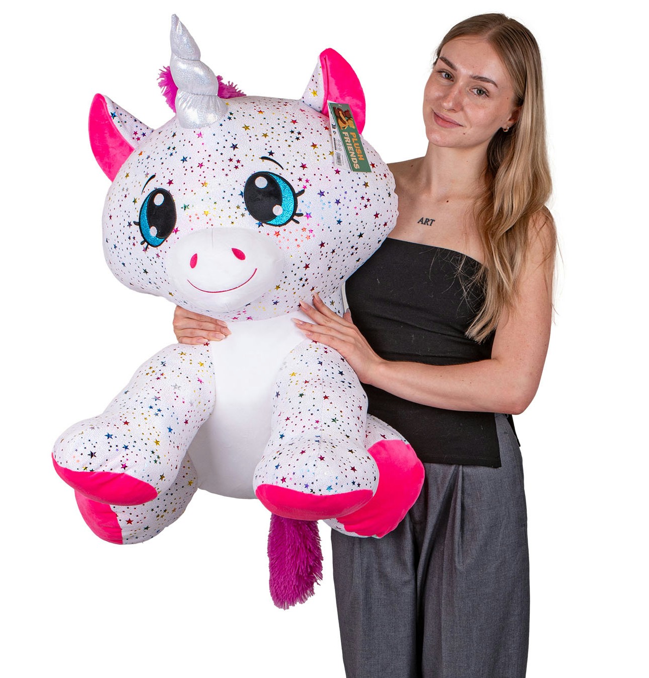 Biały Jednorożec Błyszczący Gigant XXL - 70cm