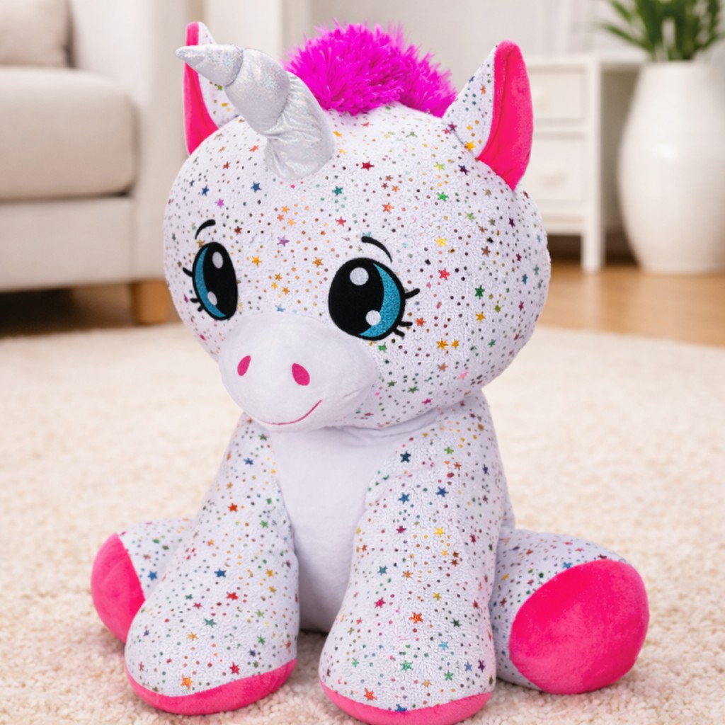 Biały Jednorożec Błyszczący Gigant XXL - 70cm