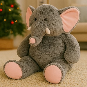 Słonik Gigant XXL Słoń z różowymi uszami - 135cm