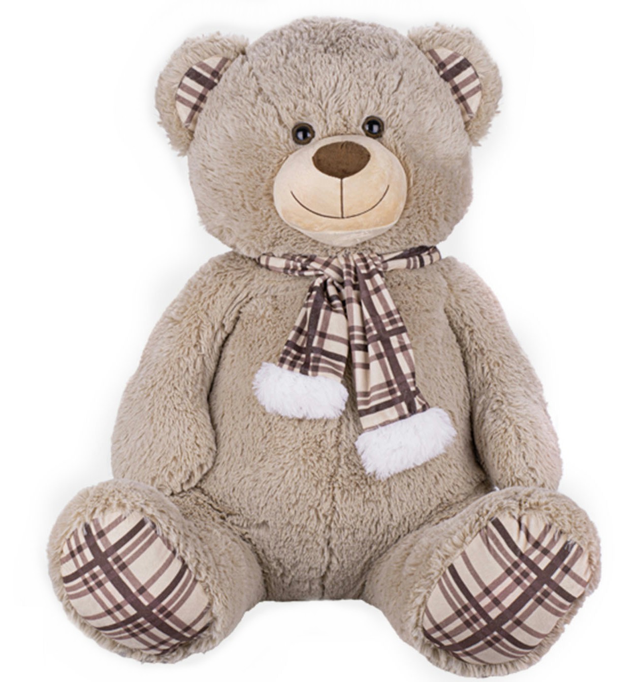 Miś Duży XL z szalikiem - 65cm