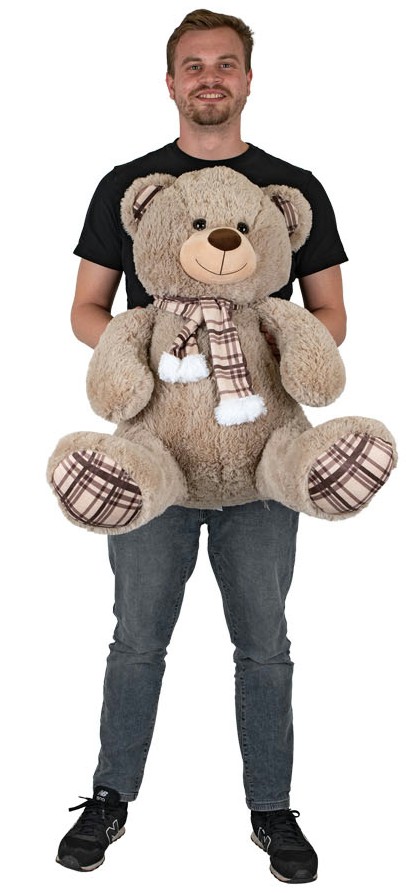 Miś Duży XL z szalikiem - 65cm