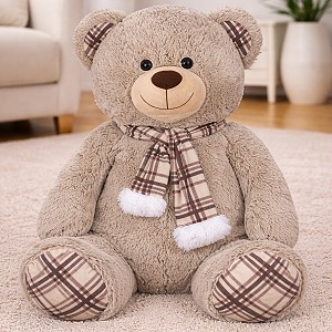 Miś Duży XL z szalikiem - 65cm