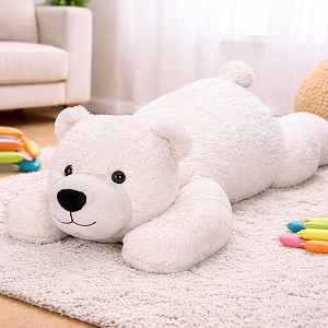 Miś Niedźwiedź Polarny Leżący Gigant XL - 100cm