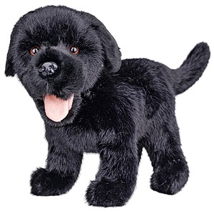 Piesek Czarny Labrador Stojący Realistyczny - 23cm