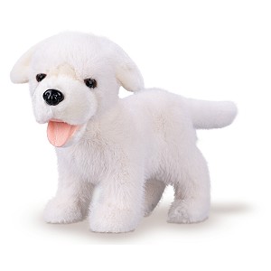 Piesek Biały Labrador Stojący Realistyczny - 23cm