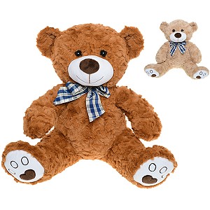 Miś Loczek 2 kolory z kokardą - 30cm