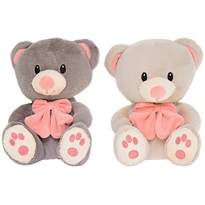 Miś Duża Kokarda 2 kolory - 23cm