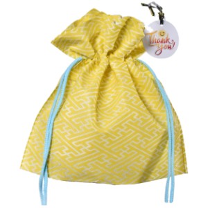 Worek torebka prezentowa żółty labirynt - 25cm Worek torebka prezentowa żółty labirynt - 25cm