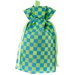 Worek torebka prezentowa w zieloną kratę - 30cm Worek torebka prezentowa w zieloną kratę - 30cm
