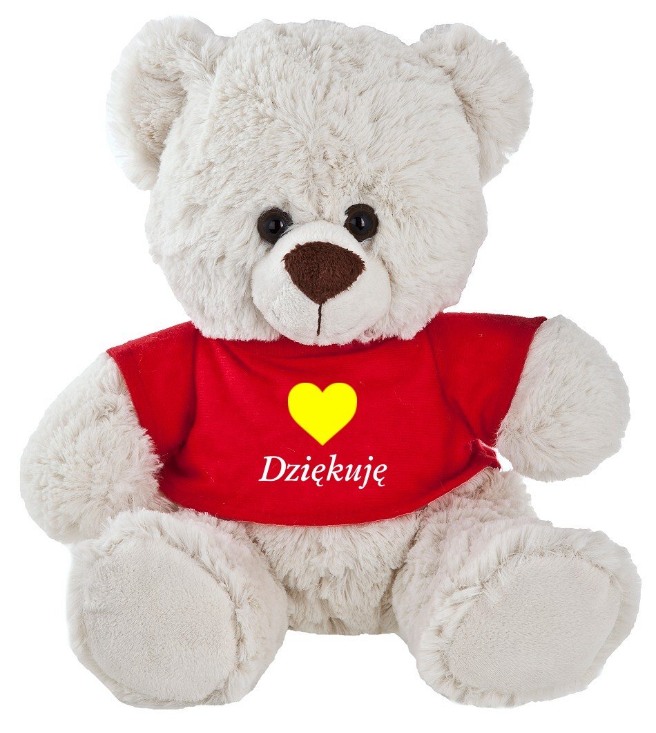 Miś Biały z haftem - 27cm