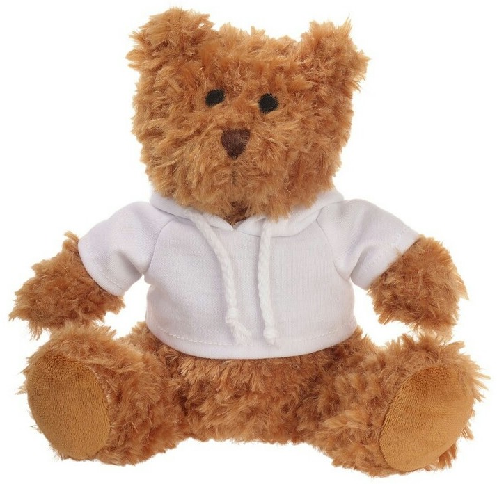 Brązowy Miś Koolo w bluzie z kapturem - 21cm