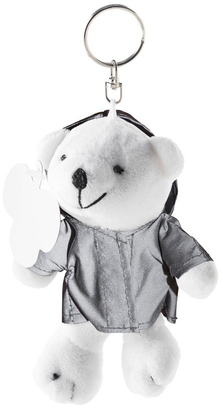 Brelok Miś w odblaskowej koszulce - 12cm