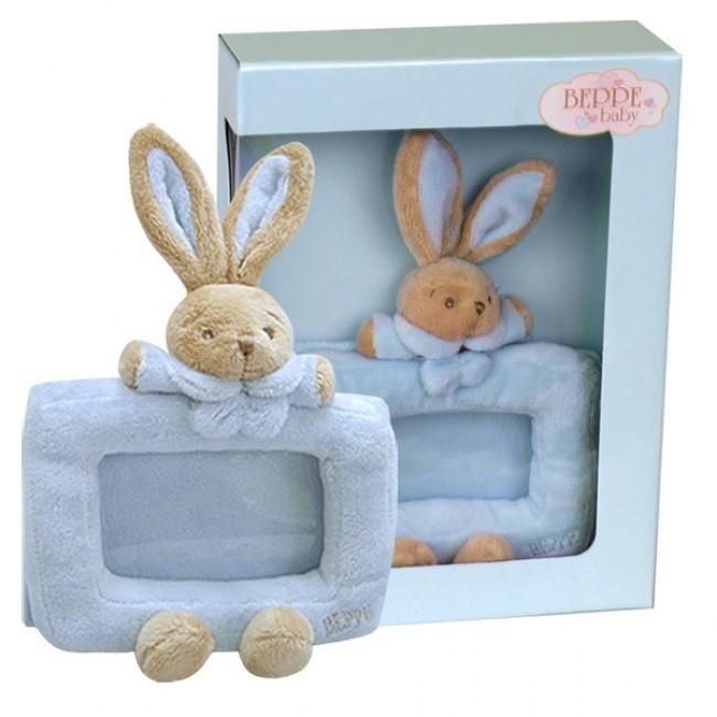 Królik niebieski ramka Baby - 22cm