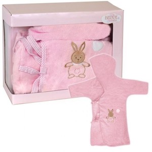 Szlafrok dziecięcy różowy Króliczek Baby - 40cm Szlafrok dziecięcy różowy Króliczek Baby - 40cm