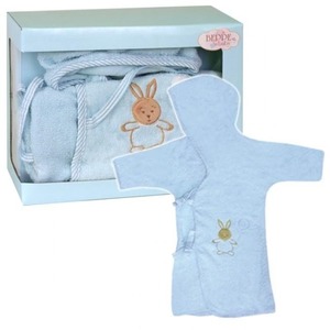 Szlafrok dziecięcy niebieski Króliczek Baby - 40cm Szlafrok dziecięcy niebieski Króliczek Baby - 40cm