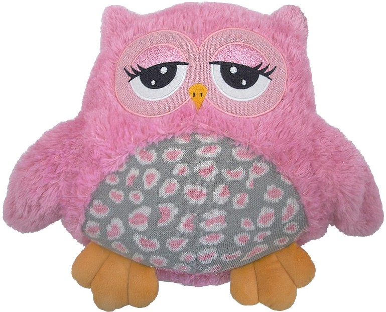 Sowa różowa Elise - 19cm