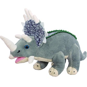 Dinozaur Triceratops szary - 27cm