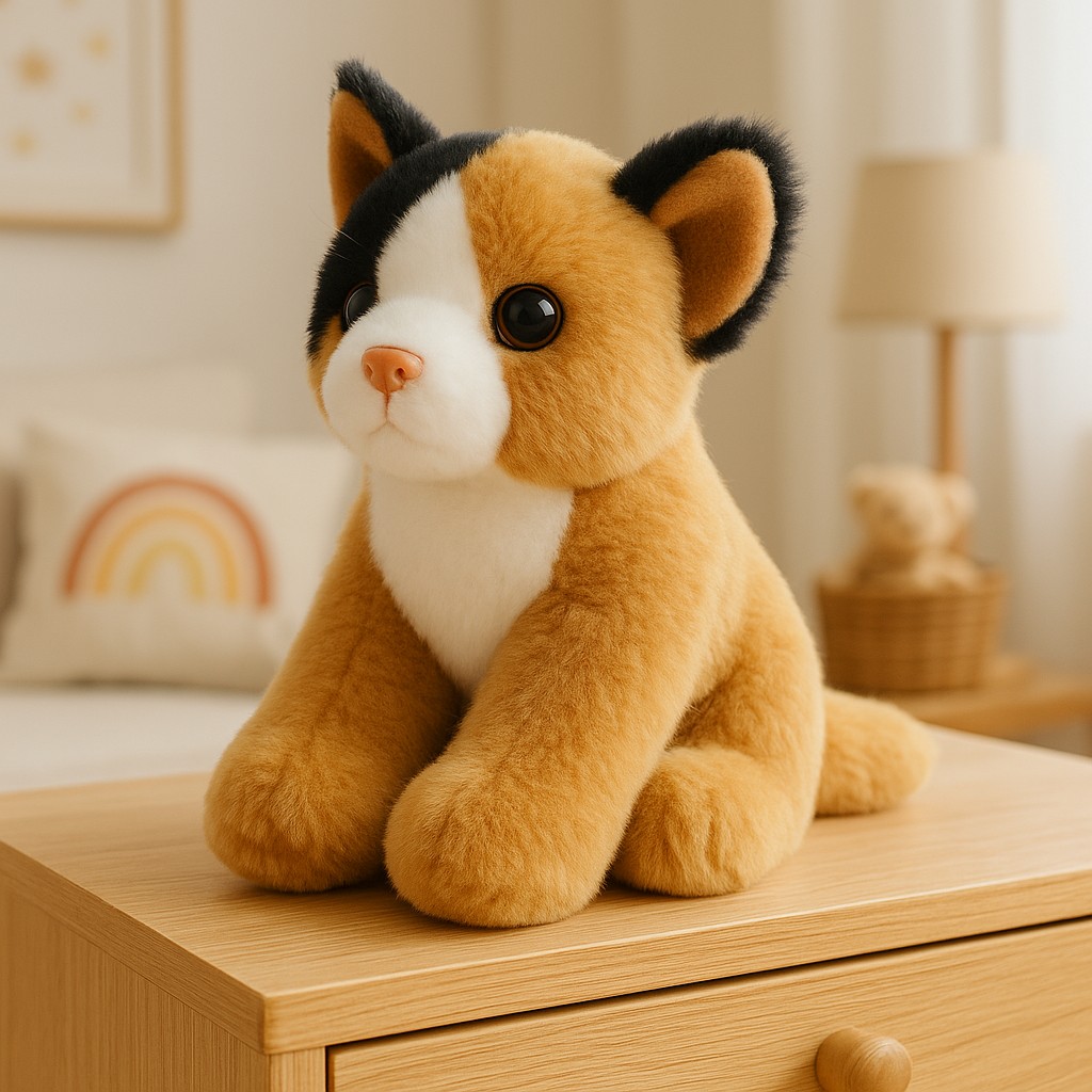 Kotek Siedzący Łaciaty - 13cm