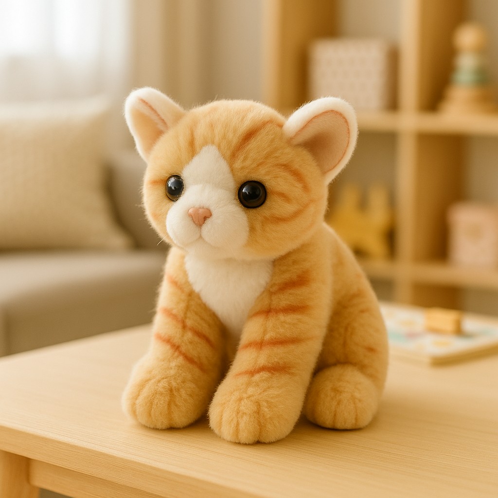 Kotek Siedzący Rudy - 13cm