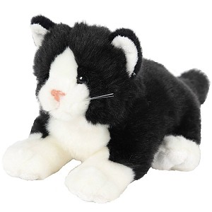 Kotek Leżący Czarno-Biały - 28/21cm