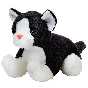 Kot leżący czarno-biały - 28/20cm