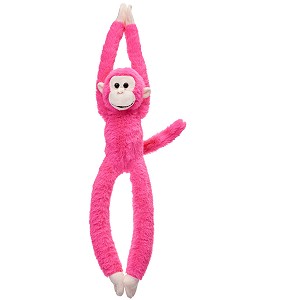 Małpka Wisząca Na Rzep Różowa - 55/20cm