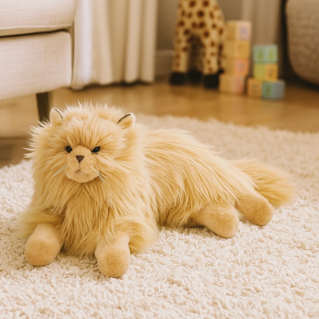 Kotek Perski Beżowy Leżący - 36cm