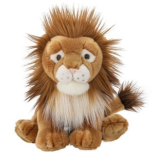 Lew Brązowy Siedzący Realistyczny - 25cm