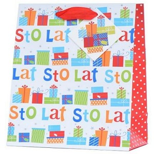 Torebka Prezentowa Sto Lat Urodziny Życzenia - 32cm