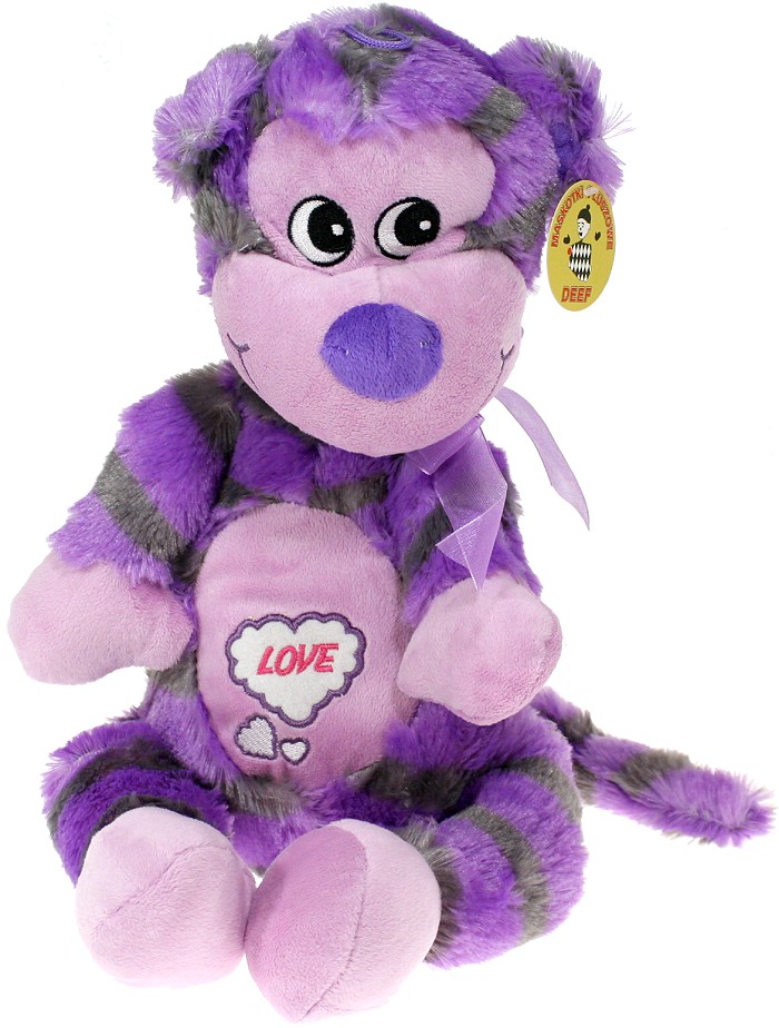Małpka Love fioletowa - 45/32cm