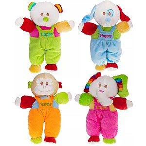 Miś Piesek Małpka Słoń Baby z grzechotką (Głos) - 26cm