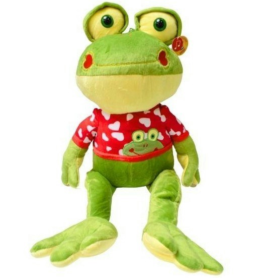 Żaba Duża Żabka w czerwonej bluzce - 75/45cm