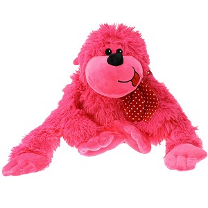 Małpka goryl różowy - 45/30cm