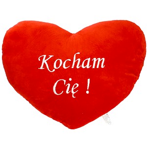 Poduszka Love Kocham Ci Serce - 48cm