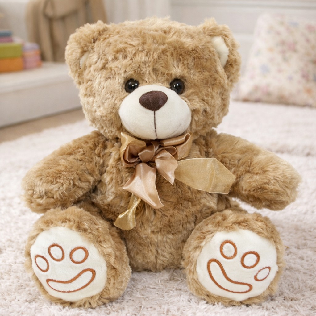 Miś Atłasowy ciemnobrązowy - 35cm