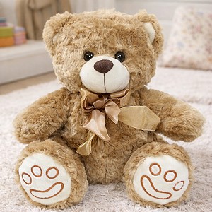 Miś Atłasowy ciemnobrązowy - 35cm