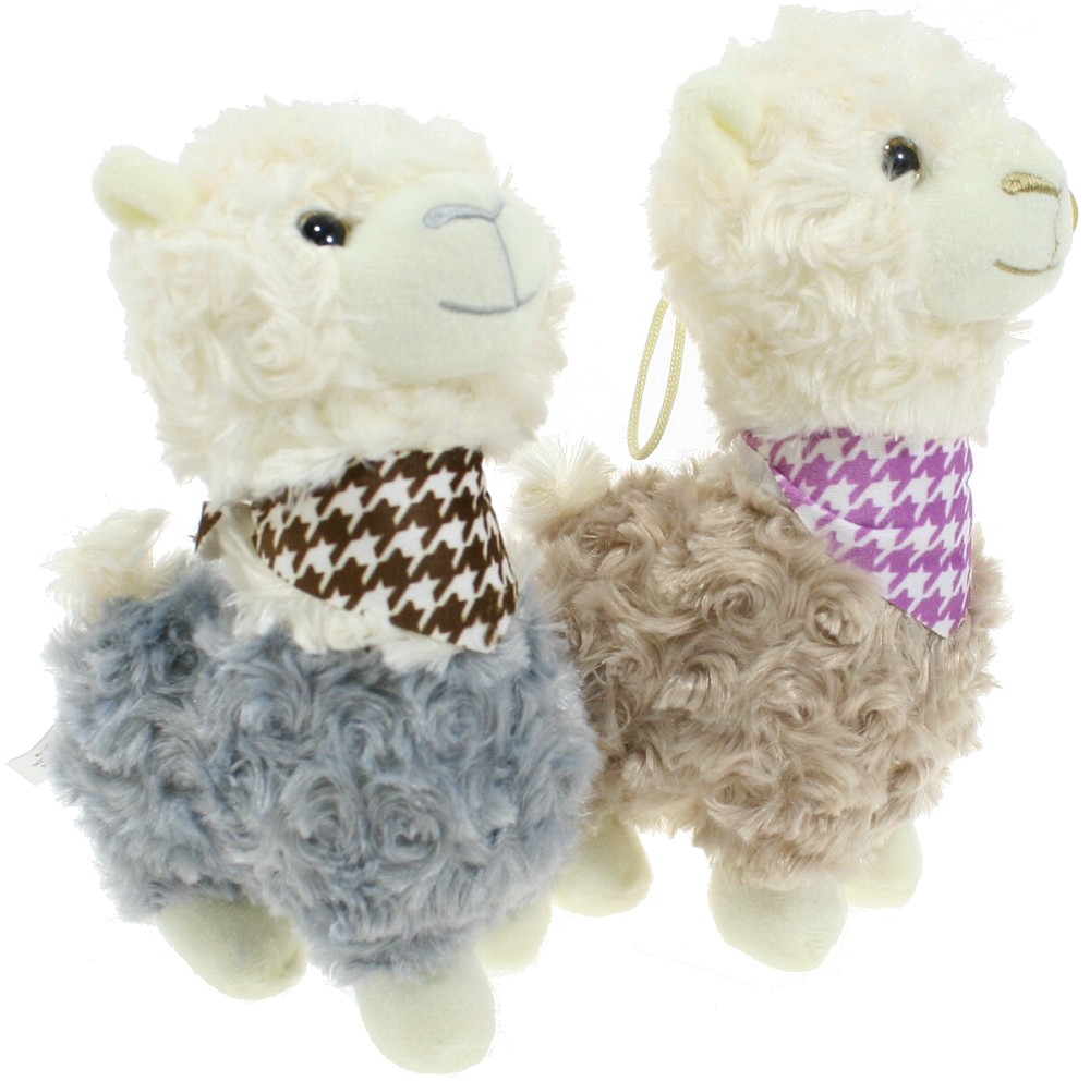 Alpaka lama z chustką 2 kolory - 28cm