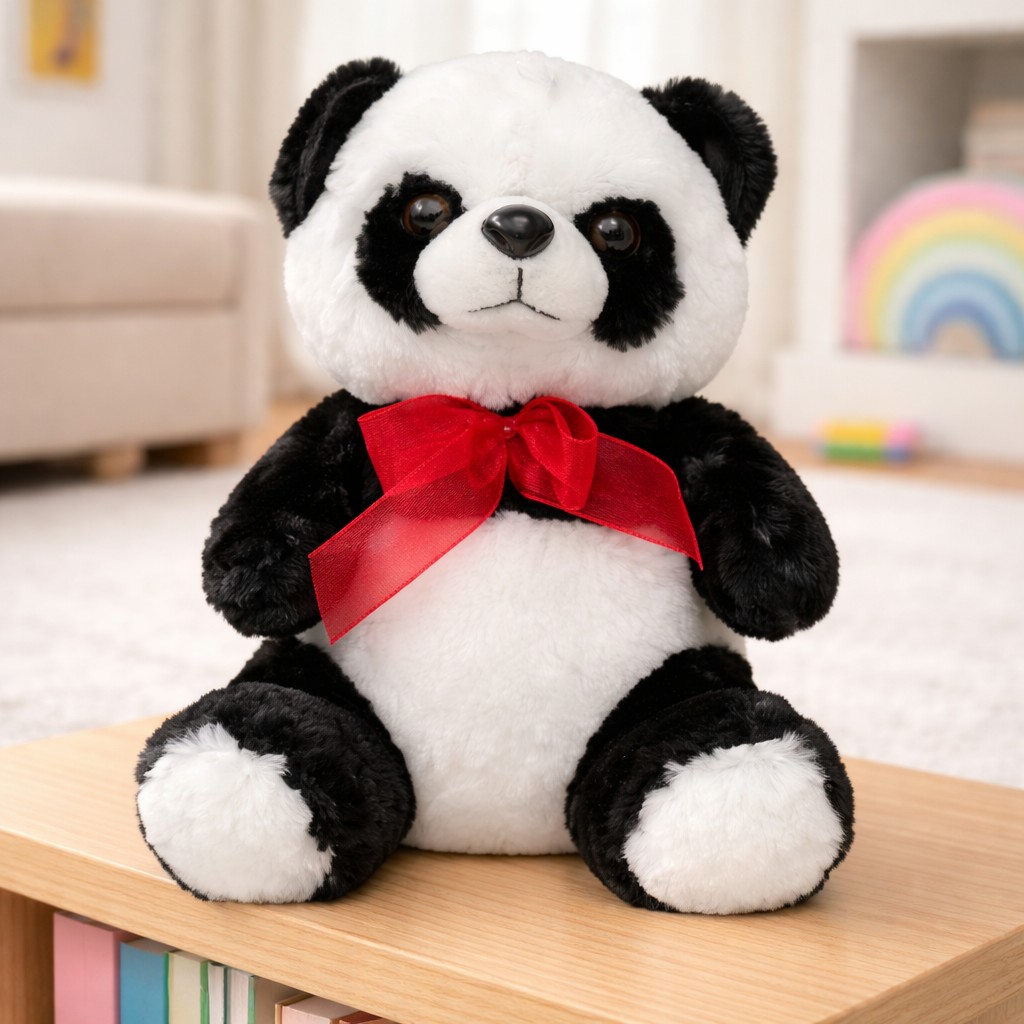 Miś Panda z kokardą - 20cm
