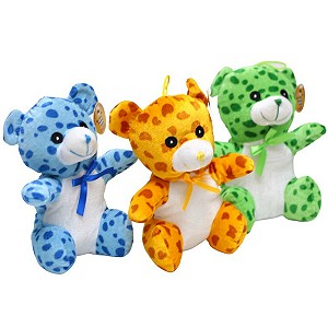 Miś 3 kolory w cętki - 18cm Miś 3 kolory w cętki - 18cm