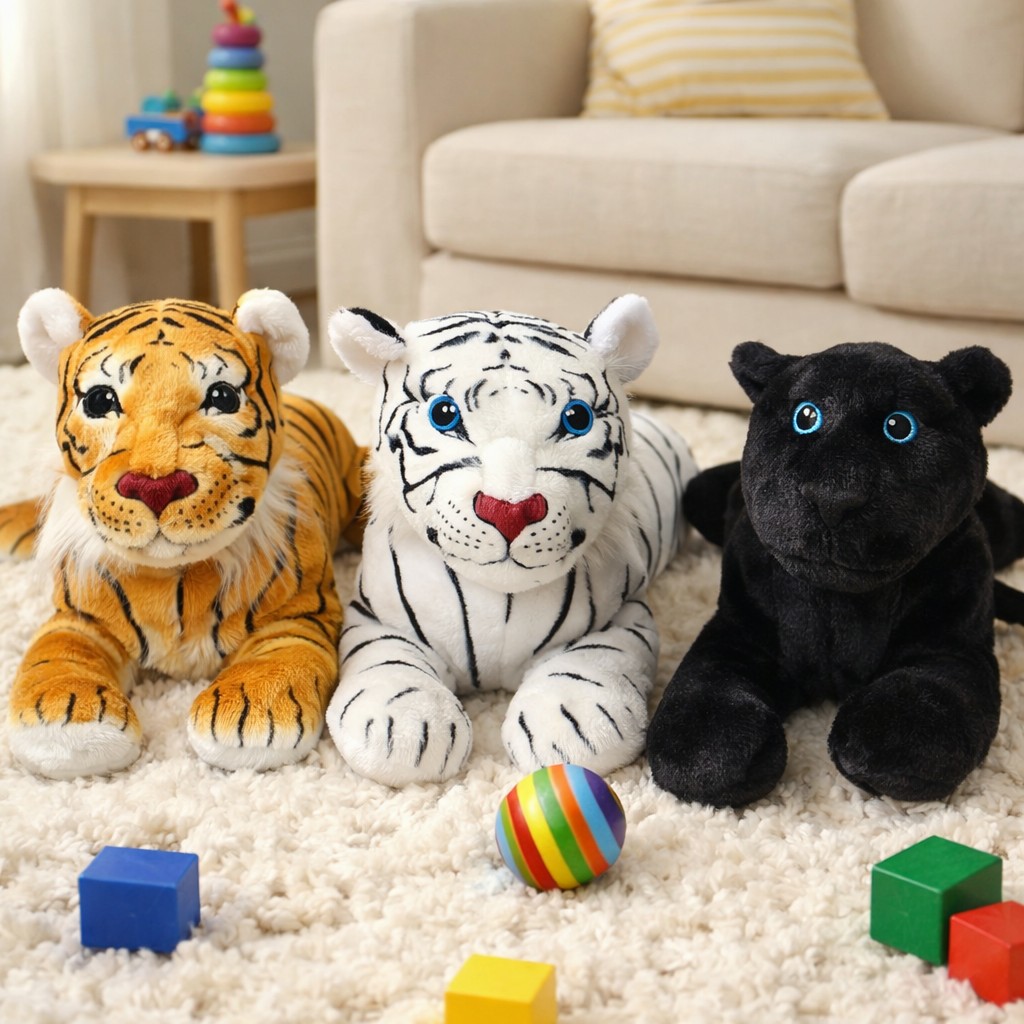 Biały Brązowy Tygrys Czarna Pantera - 36cm